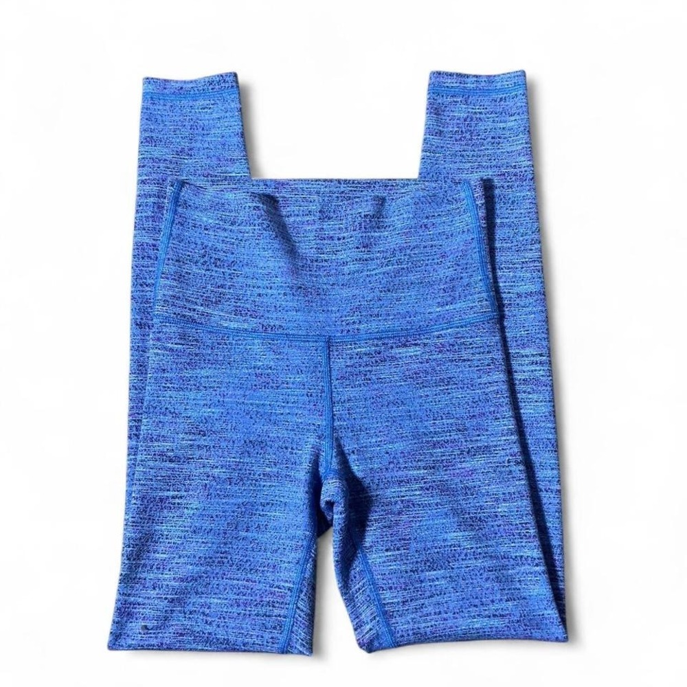 Ivivva Girls Blue Purple Space Dye‎ High Rise Athletic Leggings Size 10